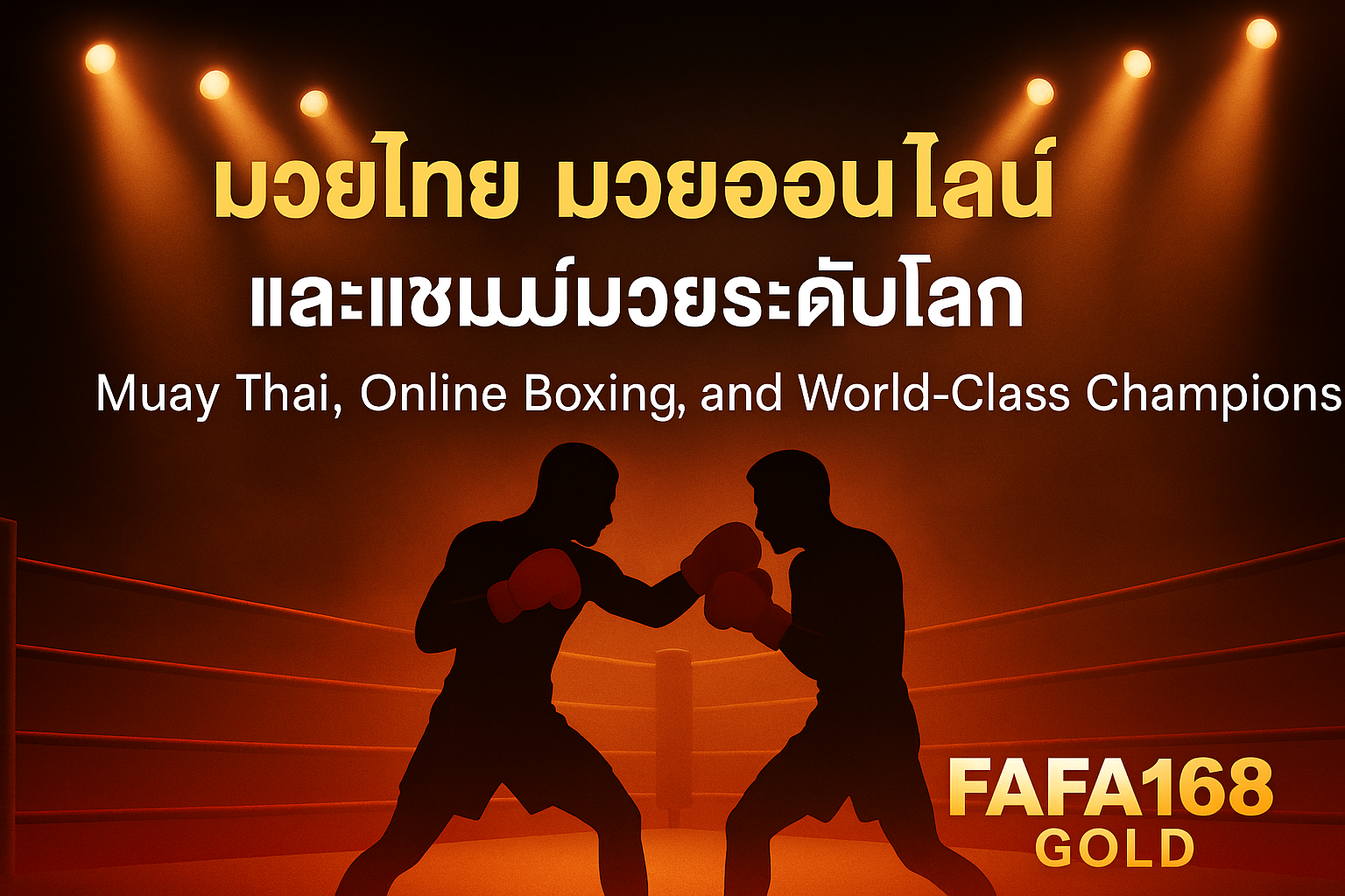 มวยไทย มวยออนไลน์ แชมป์มวยระดับโลก FAFA168Gold